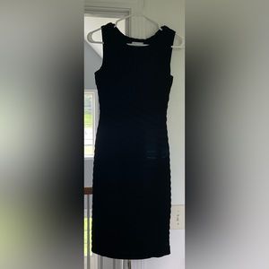 Calvin Klein Size 2 Women's Black Ruffle Dress